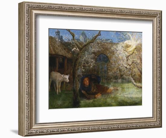 Caedmon's Awakening-Arthur Hughes-Framed Giclee Print