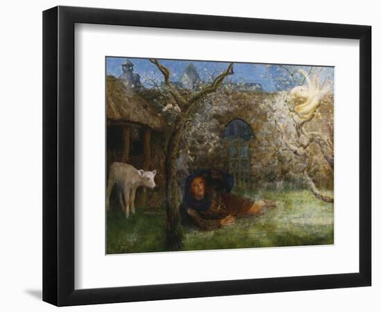 Caedmon's Awakening-Arthur Hughes-Framed Giclee Print