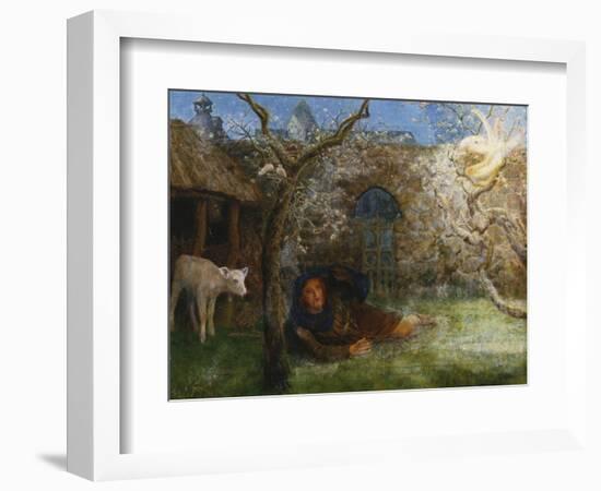 Caedmon's Awakening-Arthur Hughes-Framed Giclee Print