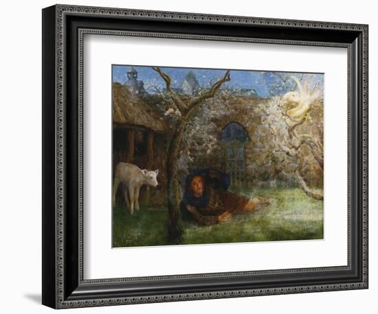 Caedmon's Awakening-Arthur Hughes-Framed Giclee Print