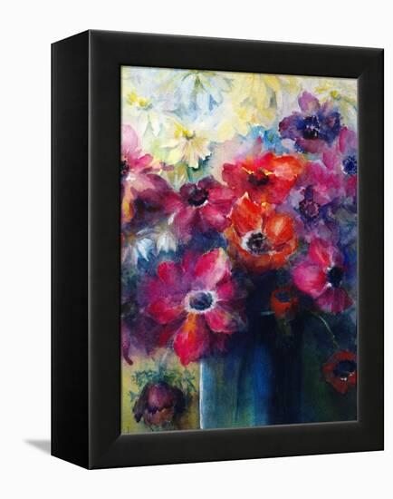 Caen Anemones with Daisies-Karen Armitage-Framed Premier Image Canvas