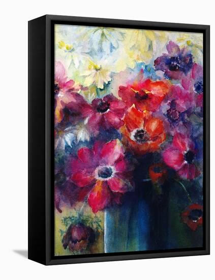 Caen Anemones with Daisies-Karen Armitage-Framed Premier Image Canvas