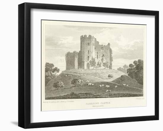 Caerdiff Castle, Glamorganshire (Engraving)-English School-Framed Giclee Print