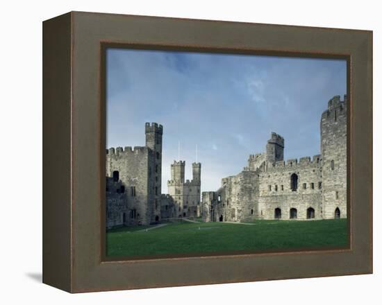 Caernarfon (Caernarvon) Castle, Unesco World Heritage Site, Gwynedd, Wales, United Kingdom-Adam Woolfitt-Framed Premier Image Canvas