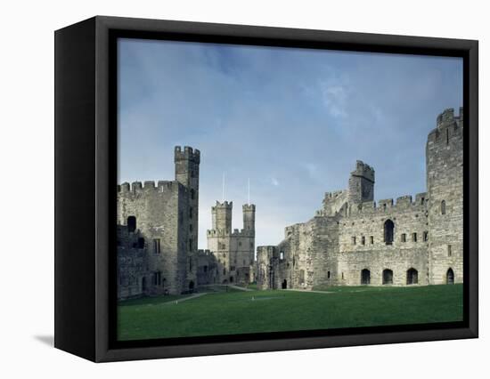 Caernarfon (Caernarvon) Castle, Unesco World Heritage Site, Gwynedd, Wales, United Kingdom-Adam Woolfitt-Framed Premier Image Canvas