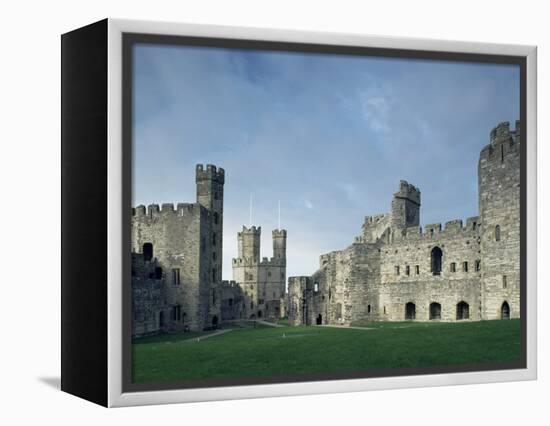 Caernarfon (Caernarvon) Castle, Unesco World Heritage Site, Gwynedd, Wales, United Kingdom-Adam Woolfitt-Framed Premier Image Canvas