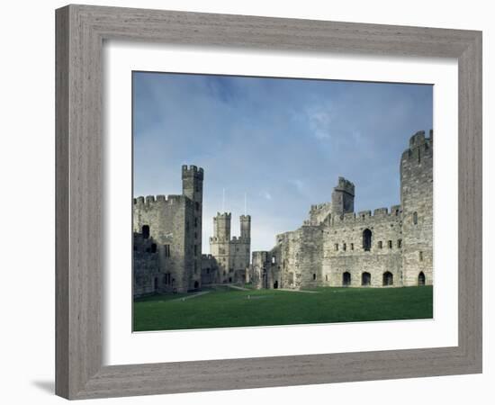 Caernarfon (Caernarvon) Castle, Unesco World Heritage Site, Gwynedd, Wales, United Kingdom-Adam Woolfitt-Framed Photographic Print