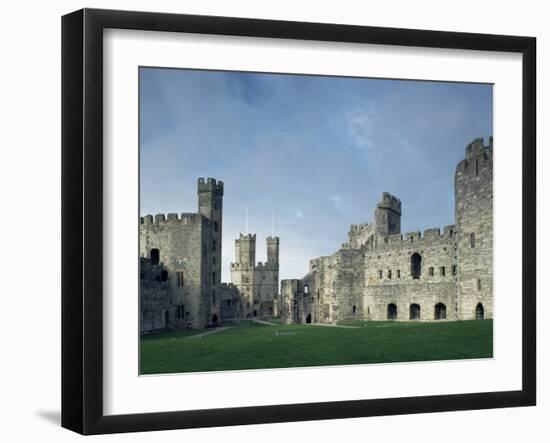 Caernarfon (Caernarvon) Castle, Unesco World Heritage Site, Gwynedd, Wales, United Kingdom-Adam Woolfitt-Framed Photographic Print