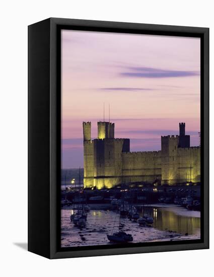 Caernarfon (Caernarvon) Castle, Unesco World Heritage Site, Gwynedd, Wales, United Kingdom-Adam Woolfitt-Framed Premier Image Canvas