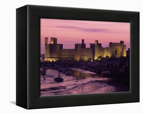 Caernarfon (Caernarvon) Castle, Unesco World Heritage Site, Gwynedd, Wales, United Kingdom-Adam Woolfitt-Framed Premier Image Canvas