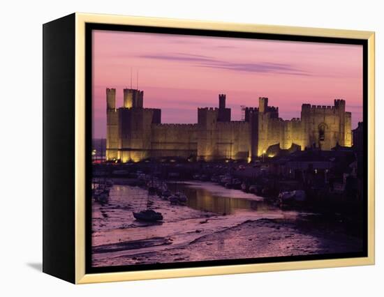 Caernarfon (Caernarvon) Castle, Unesco World Heritage Site, Gwynedd, Wales, United Kingdom-Adam Woolfitt-Framed Premier Image Canvas