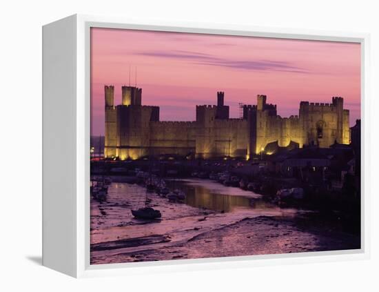 Caernarfon (Caernarvon) Castle, Unesco World Heritage Site, Gwynedd, Wales, United Kingdom-Adam Woolfitt-Framed Premier Image Canvas