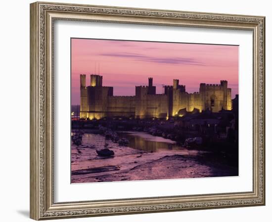 Caernarfon (Caernarvon) Castle, Unesco World Heritage Site, Gwynedd, Wales, United Kingdom-Adam Woolfitt-Framed Photographic Print