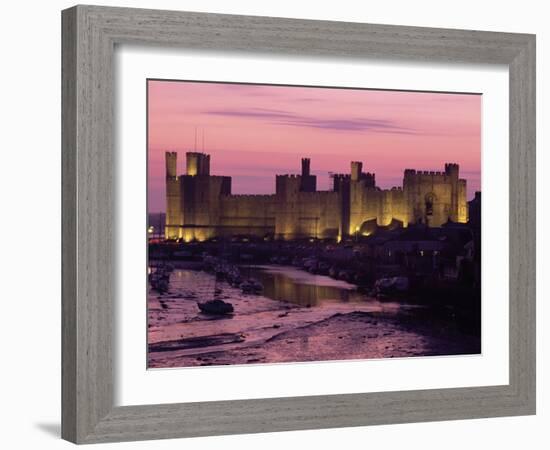 Caernarfon (Caernarvon) Castle, Unesco World Heritage Site, Gwynedd, Wales, United Kingdom-Adam Woolfitt-Framed Photographic Print