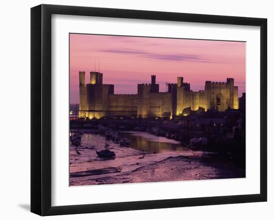 Caernarfon (Caernarvon) Castle, Unesco World Heritage Site, Gwynedd, Wales, United Kingdom-Adam Woolfitt-Framed Photographic Print