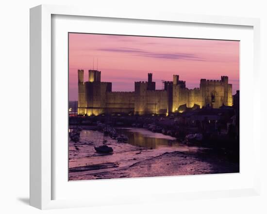 Caernarfon (Caernarvon) Castle, Unesco World Heritage Site, Gwynedd, Wales, United Kingdom-Adam Woolfitt-Framed Photographic Print