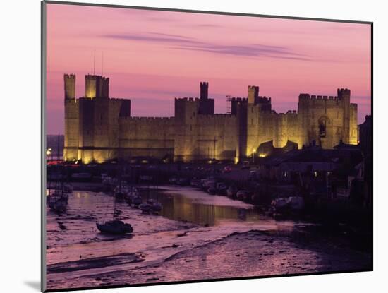 Caernarfon (Caernarvon) Castle, Unesco World Heritage Site, Gwynedd, Wales, United Kingdom-Adam Woolfitt-Mounted Photographic Print