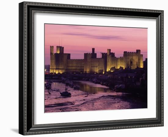 Caernarfon (Caernarvon) Castle, Unesco World Heritage Site, Gwynedd, Wales, United Kingdom-Adam Woolfitt-Framed Photographic Print