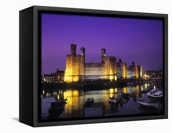 Caernarfon Castle, Gwynedd, Wales-Rex Butcher-Framed Premier Image Canvas