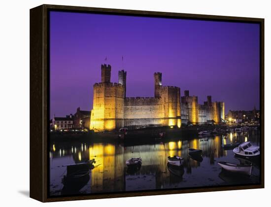 Caernarfon Castle, Gwynedd, Wales-Rex Butcher-Framed Premier Image Canvas