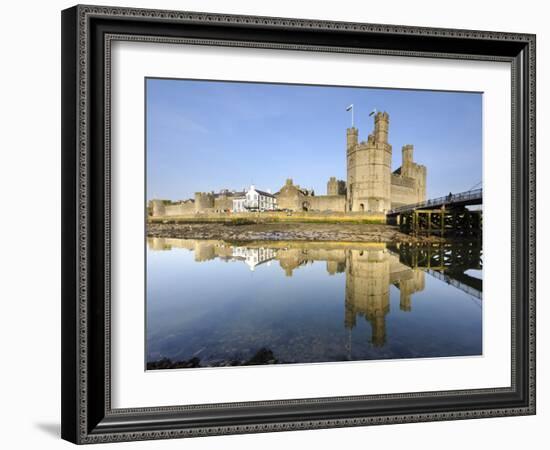 Caernarfon Castle, UNESCO World Heritage Site, and City Walls, Caernarfon, Gwynedd, North Wales, UK-Chris Hepburn-Framed Photographic Print