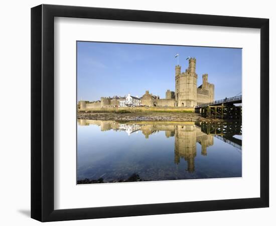 Caernarfon Castle, UNESCO World Heritage Site, and City Walls, Caernarfon, Gwynedd, North Wales, UK-Chris Hepburn-Framed Photographic Print