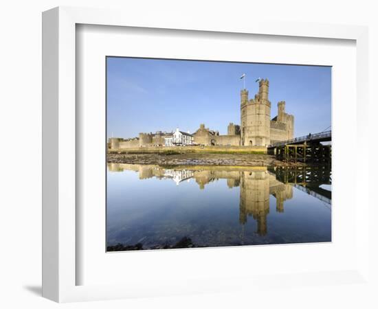 Caernarfon Castle, UNESCO World Heritage Site, and City Walls, Caernarfon, Gwynedd, North Wales, UK-Chris Hepburn-Framed Photographic Print