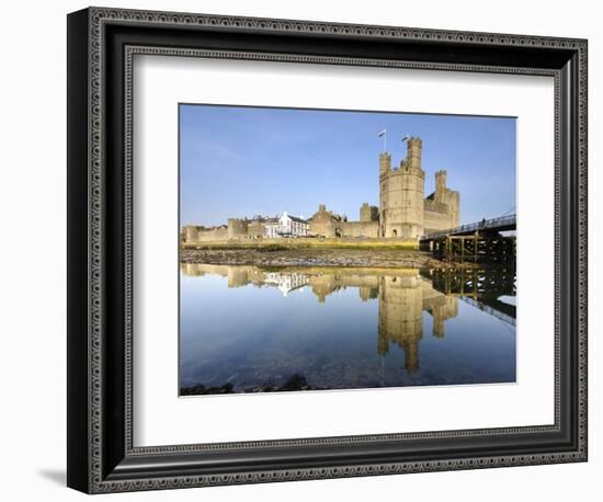 Caernarfon Castle, UNESCO World Heritage Site, and City Walls, Caernarfon, Gwynedd, North Wales, UK-Chris Hepburn-Framed Photographic Print