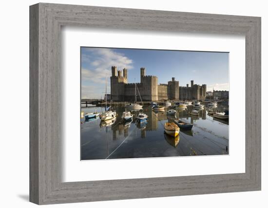 Caernarfon Castle,Unesco World Heritage Site, on the River Seiont-Stuart Black-Framed Photographic Print