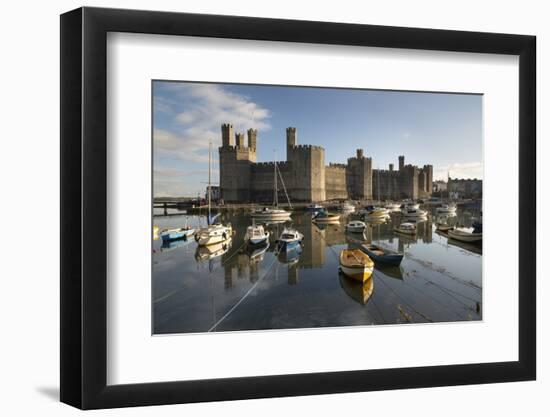 Caernarfon Castle,Unesco World Heritage Site, on the River Seiont-Stuart Black-Framed Photographic Print