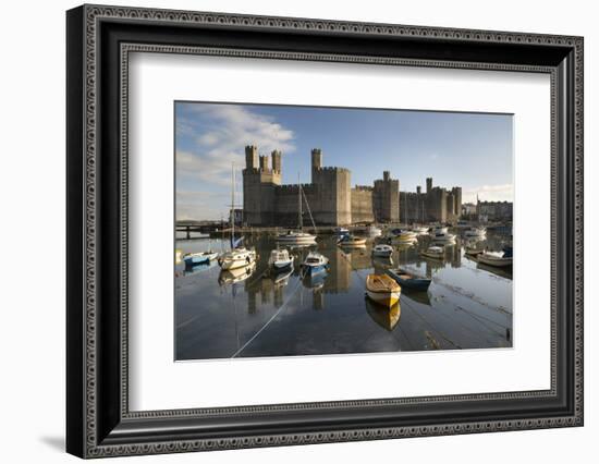 Caernarfon Castle,Unesco World Heritage Site, on the River Seiont-Stuart Black-Framed Photographic Print