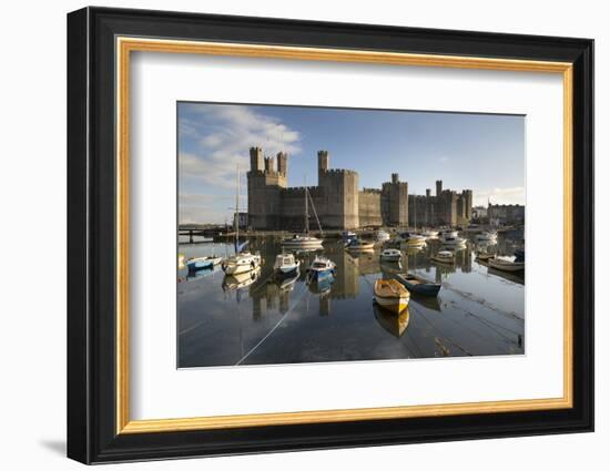 Caernarfon Castle,Unesco World Heritage Site, on the River Seiont-Stuart Black-Framed Photographic Print