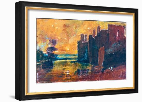 Caernarvon Castle at Sunrise, 1798-J M W Turner-Framed Giclee Print