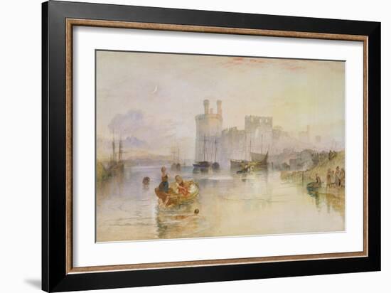 Caernarvon Castle, c.1833-Joseph Mallord William Turner-Framed Giclee Print