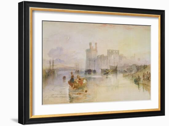 Caernarvon Castle, c.1833-Joseph Mallord William Turner-Framed Giclee Print