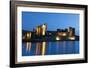 Caerphilly Castle at Dusk, Wales, Gwent, United Kingdom, Europe-Billy Stock-Framed Photographic Print