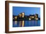 Caerphilly Castle at Dusk, Wales, Gwent, United Kingdom, Europe-Billy Stock-Framed Photographic Print