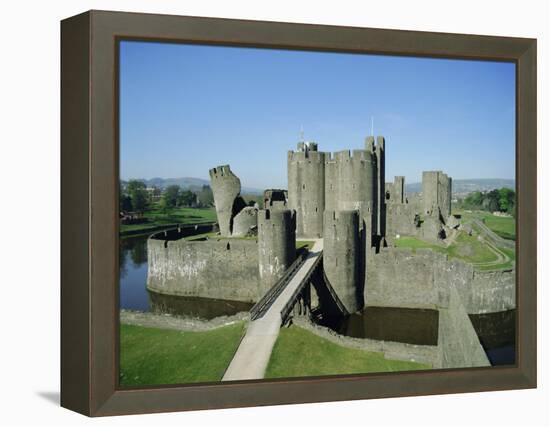 Caerphilly Castle, Glamorgan, Wales, UK, Europe-Adina Tovy-Framed Premier Image Canvas