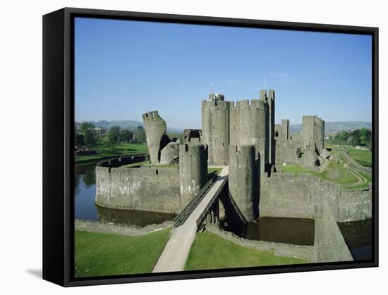 Caerphilly Castle, Glamorgan, Wales, UK, Europe-Adina Tovy-Framed Premier Image Canvas