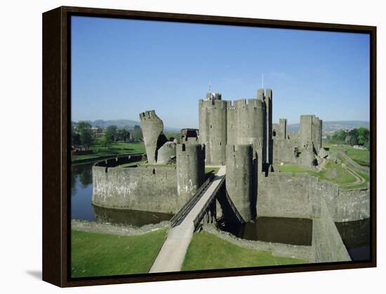 Caerphilly Castle, Glamorgan, Wales, UK, Europe-Adina Tovy-Framed Premier Image Canvas