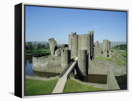 Caerphilly Castle, Glamorgan, Wales, UK, Europe-Adina Tovy-Framed Premier Image Canvas