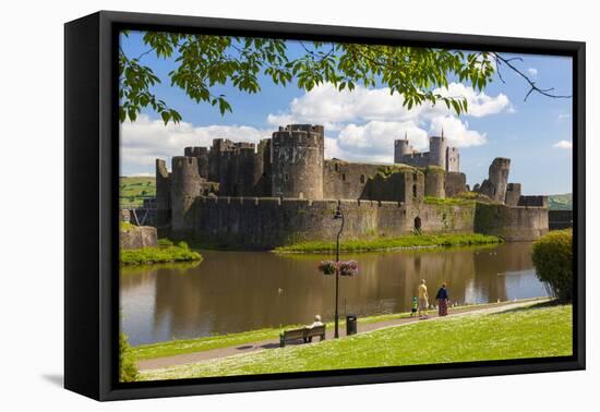 Caerphilly Castle, Gwent, Wales, United Kingdom, Europe-Billy Stock-Framed Premier Image Canvas