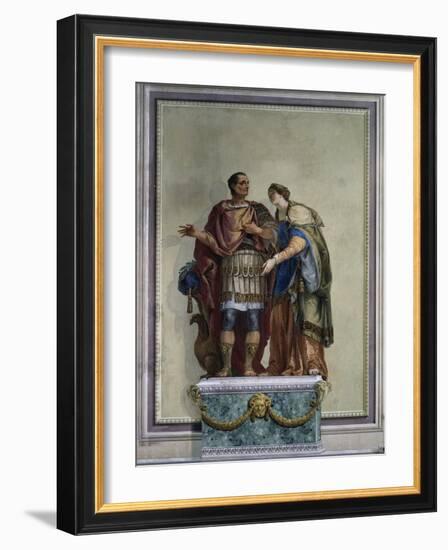 Caesar and Calpurnia-Giambattista Canal-Framed Art Print