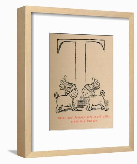 'Caesar and Pompey very much alike especially Pompey', 1852-John Leech-Framed Giclee Print