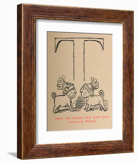 'Caesar and Pompey very much alike especially Pompey', 1852-John Leech-Framed Giclee Print