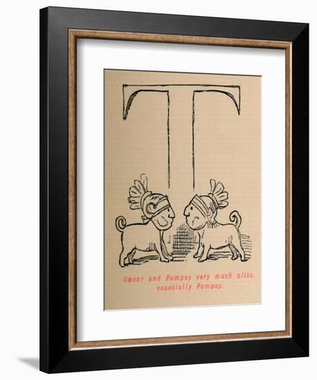 'Caesar and Pompey very much alike especially Pompey', 1852-John Leech-Framed Giclee Print