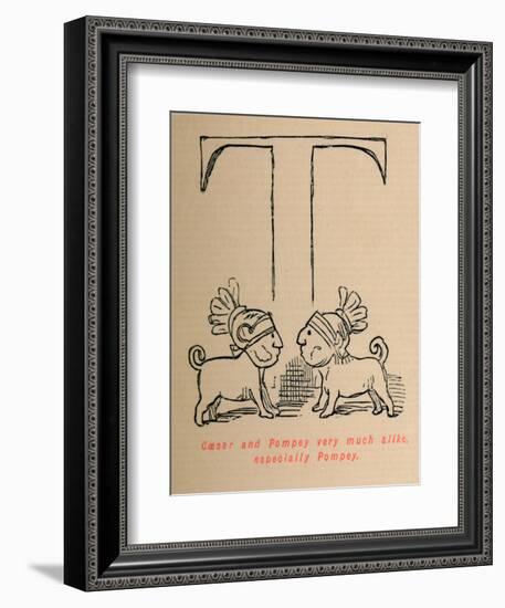 'Caesar and Pompey very much alike especially Pompey', 1852-John Leech-Framed Giclee Print