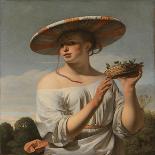 Girl with a Large Hat, 1645-1648-Caesar Boëtius van Everdingen-Giclee Print