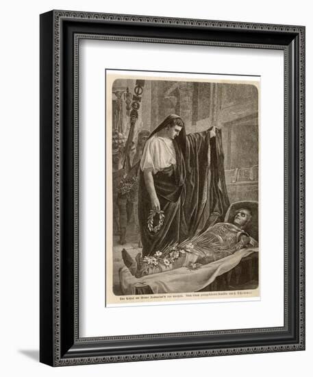 Caesar Inspects the Mummified Corpse of Alexander the Great at His Tomb in Alexandria Egypt-null-Framed Photographic Print