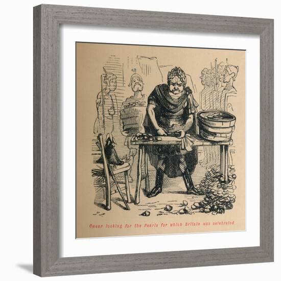 'Caesar looking for the Pearls for which Britain was celebrated', c1860, (c1860)-John Leech-Framed Giclee Print